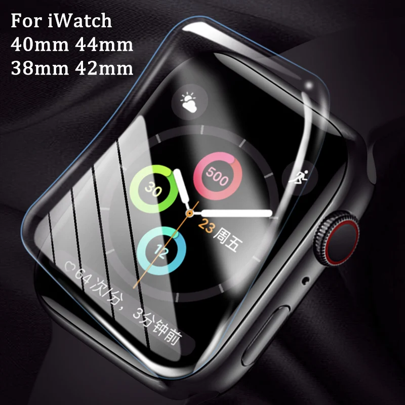 Полноэкранная Защитная пленка для Apple Watch 38 мм 42 защита экрана 40 44 iWatch 4 серии 1/2/3/4