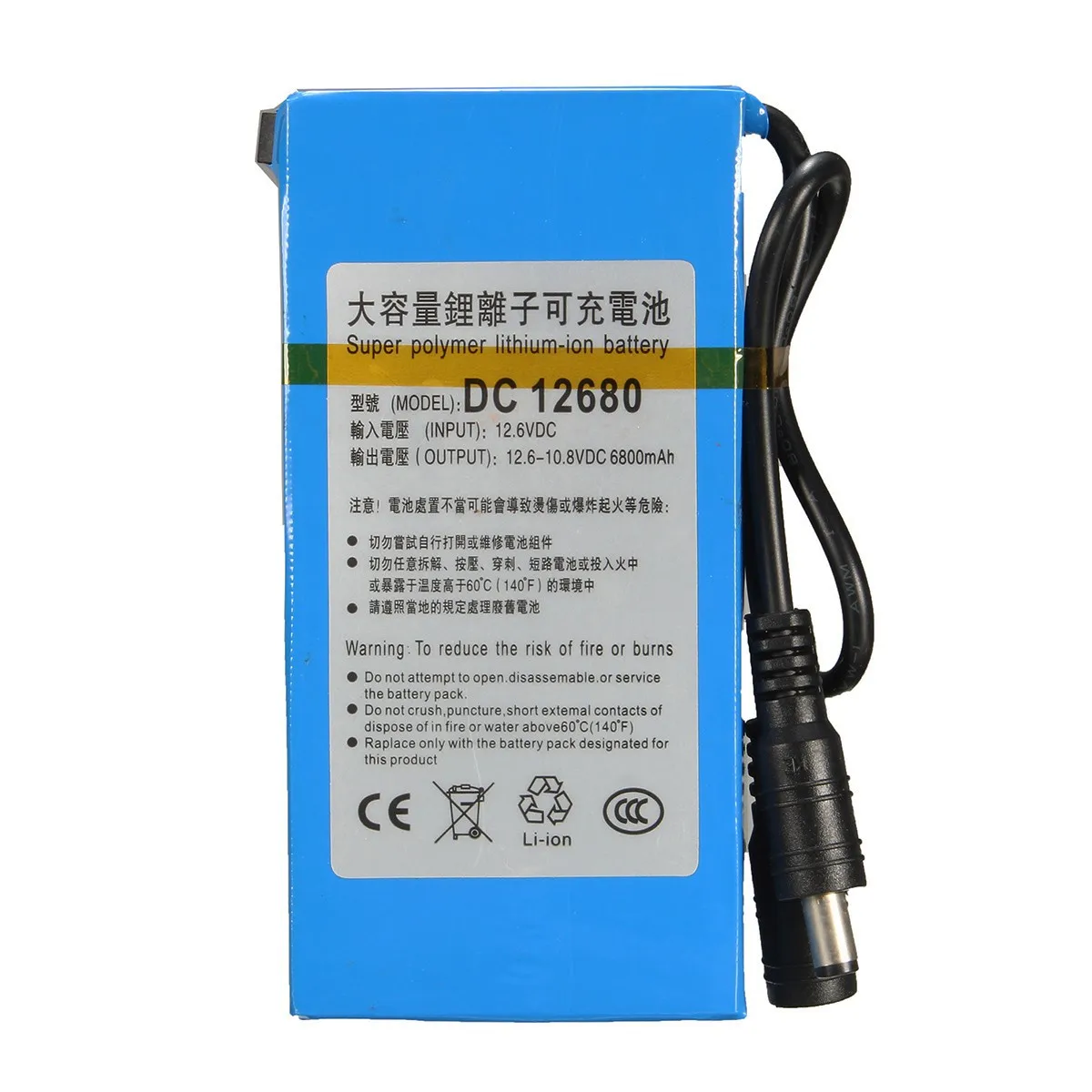 12680 Supers power DC 12V Портативный 6800mAh литий-ионная аккумуляторная батарея для CCTV