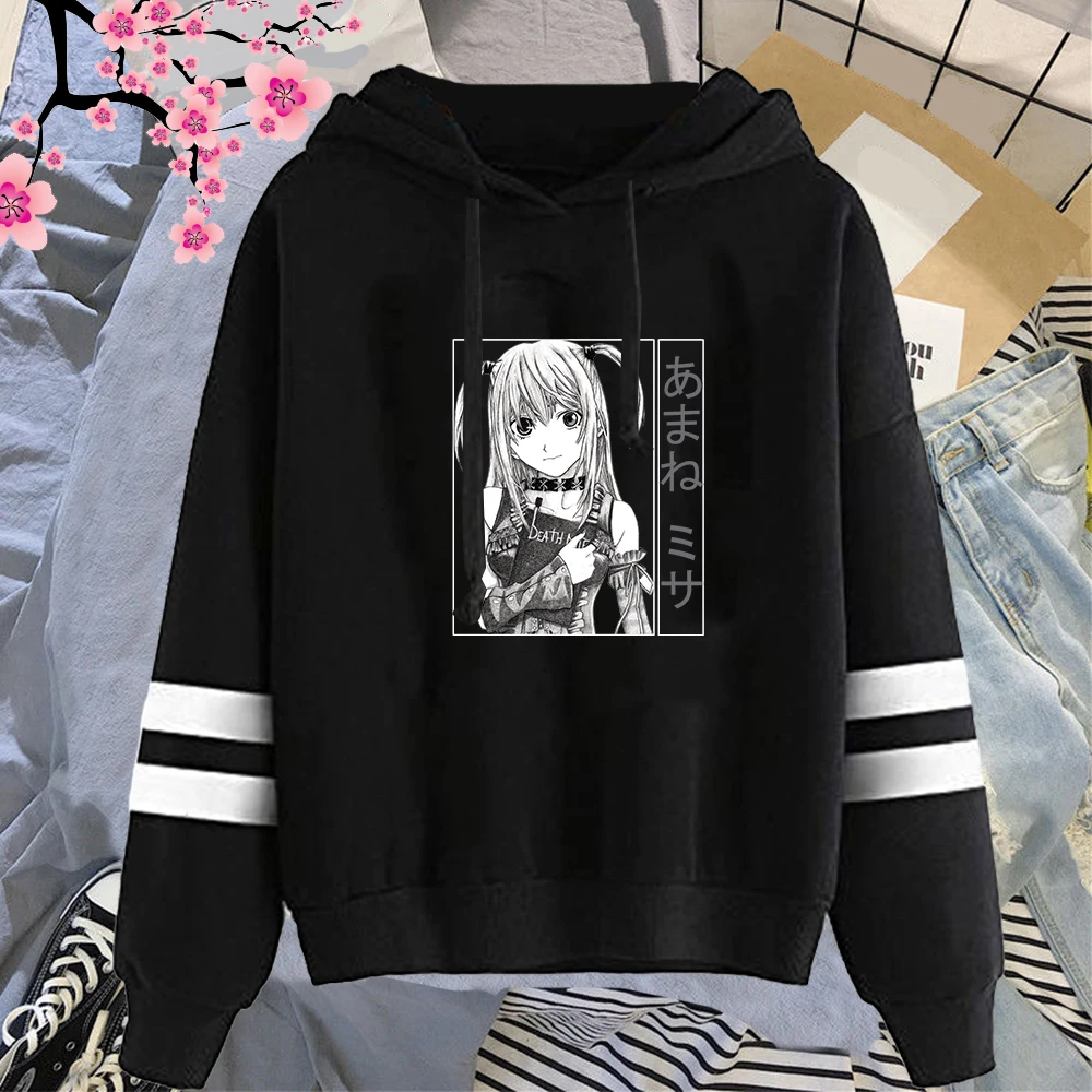 

2021 Fashion Death Note Hooded Autumn Women Anime Casual Sweatshirt Streetwear C Hoodies