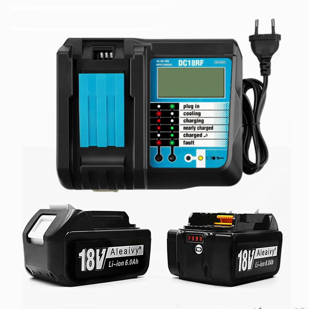 

makita 18v tools Rechargeable Battery AY BL1860 B 18V 6.0Ah Backup Battery For Makita 18VBL1860 BL1840 BL1850 With DC18RF Charge