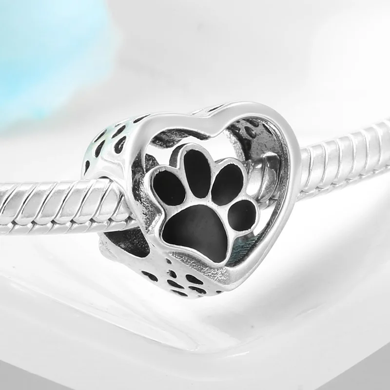 Высокое качество круглые шармы DIY серебряные бусины 925 пробы Fit Pandora серебряный браслет браслеты ювелирные изделия - Цвет: PC0237