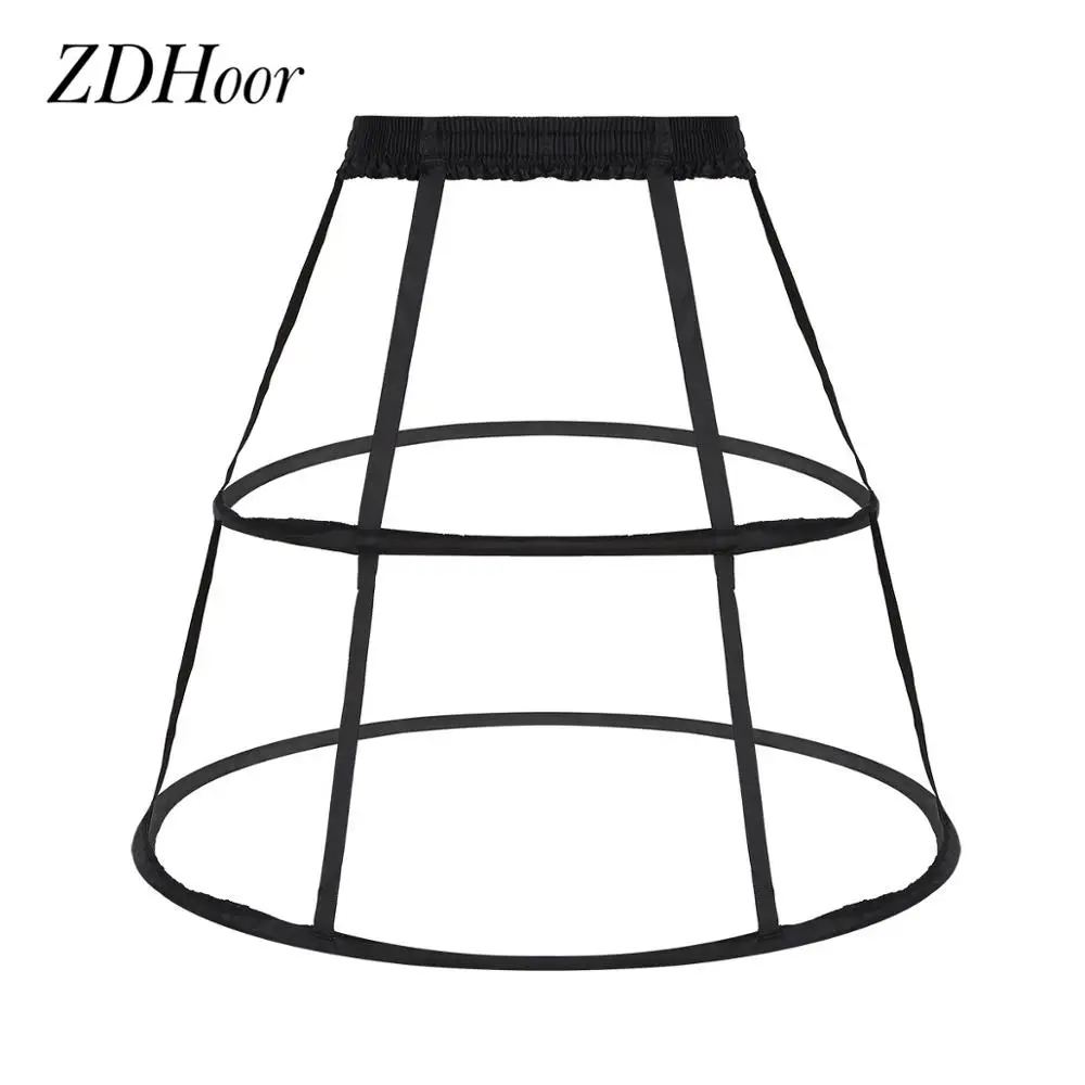 Женская Нижняя юбка в виде рыбьей косточки птичьей клетки стиле кринолина