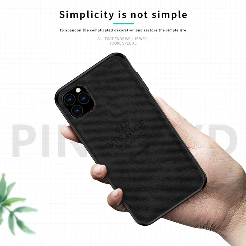 Для iPhone 11 Pro Max PINWUYO чехол для iPhone 11 Pro 11Pro тканевый чехол для iPhone 11 Max PU кожаный чехол для мобильного телефона