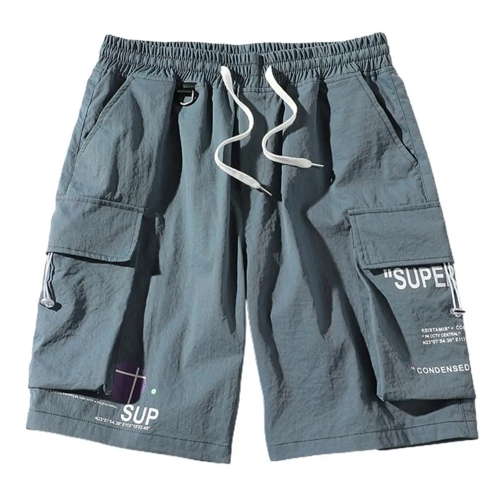 

Soft Fashion Wide Leg Drawstring Summer Shorts Comfy Men Shorts Straight for Training