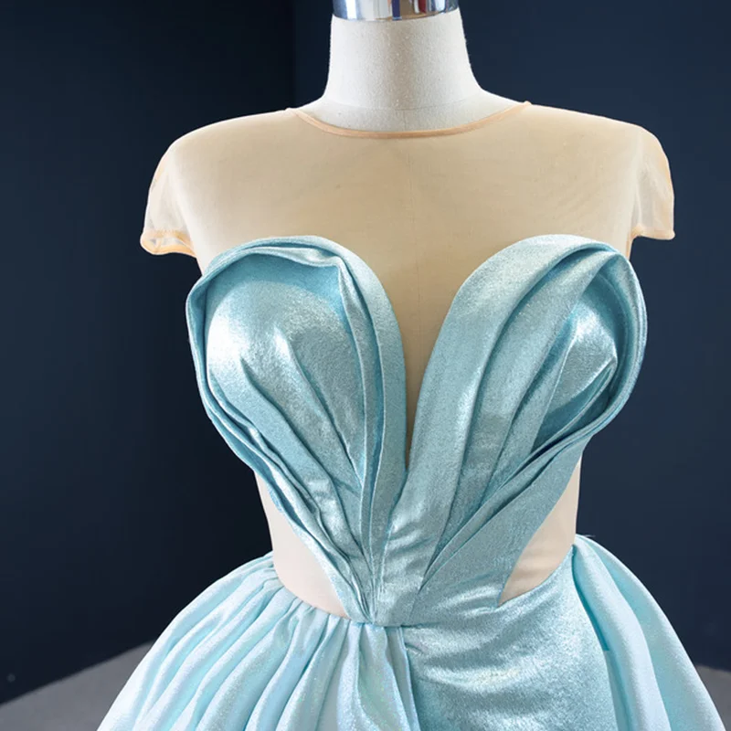 J67200 Jancember Elegant Evening Gown For Women 2021 Short Cap Sleeve Lace Up Back Ball Gowns Sweetheart