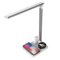 10W LED Desk Lamp Wireless Charger USB Type-C Fast Charging For Mobile Phone Apple Headset Smart Watch Home office Table Lamp
