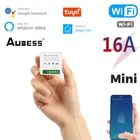 Умный мини-переключатель AUBESS 16 А с поддержкой Wi-Fi и 2-сторонним управлением, Модуль Автоматизации умного дома с приложением Alexa Google Home SmartLife
