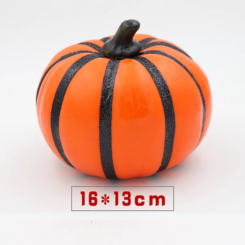 pumpkin3 Белая Тыква украшения Хэллоуин Тыква пластиковая Пена Искусственные овощи 6 дюймов черный оранжевый DEC567 - Цвет: pumpkin3