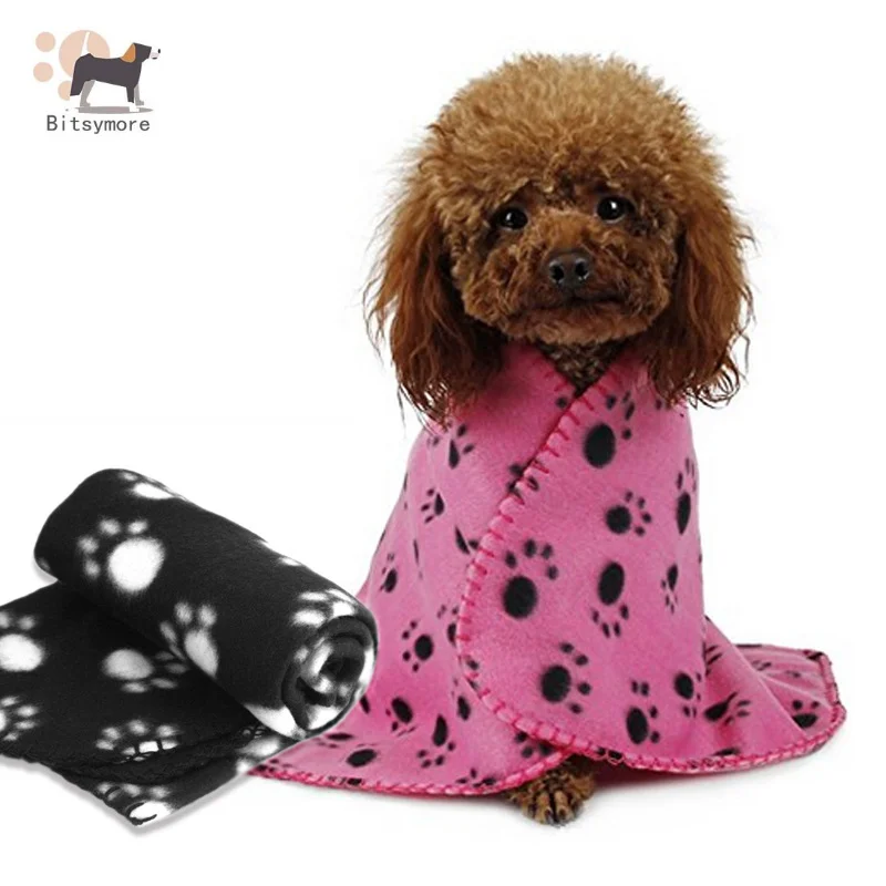 Одеяло для собак и кошек мягкая кровать матрас сна Флисовое одеяло мелких