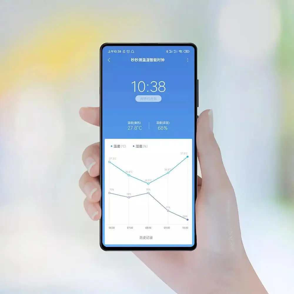 

2020 MMC E-Ink Screen Smart Clock Thermometer and Hygrometer With Timing Function Works With Mijia App for Home&Work