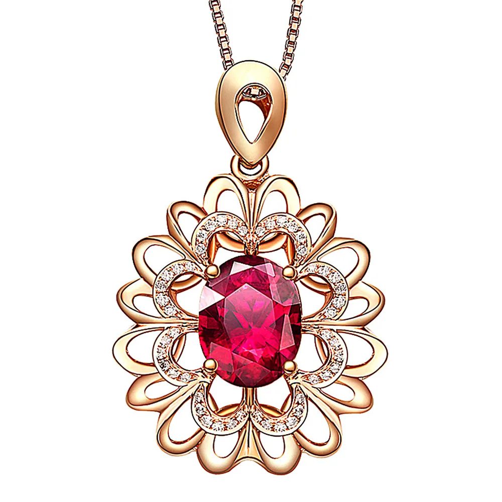 В винтажном стиле с цветочным принтом рубиновый драгоценный камень красного