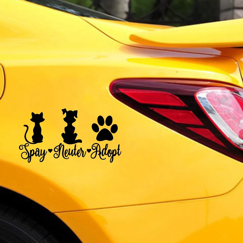 Neuter Adopt Decal Window Bumper Sticker Car Dog Cat Pet Rescue Paw Love Vinyl Wrap | Автомобили и мотоциклы