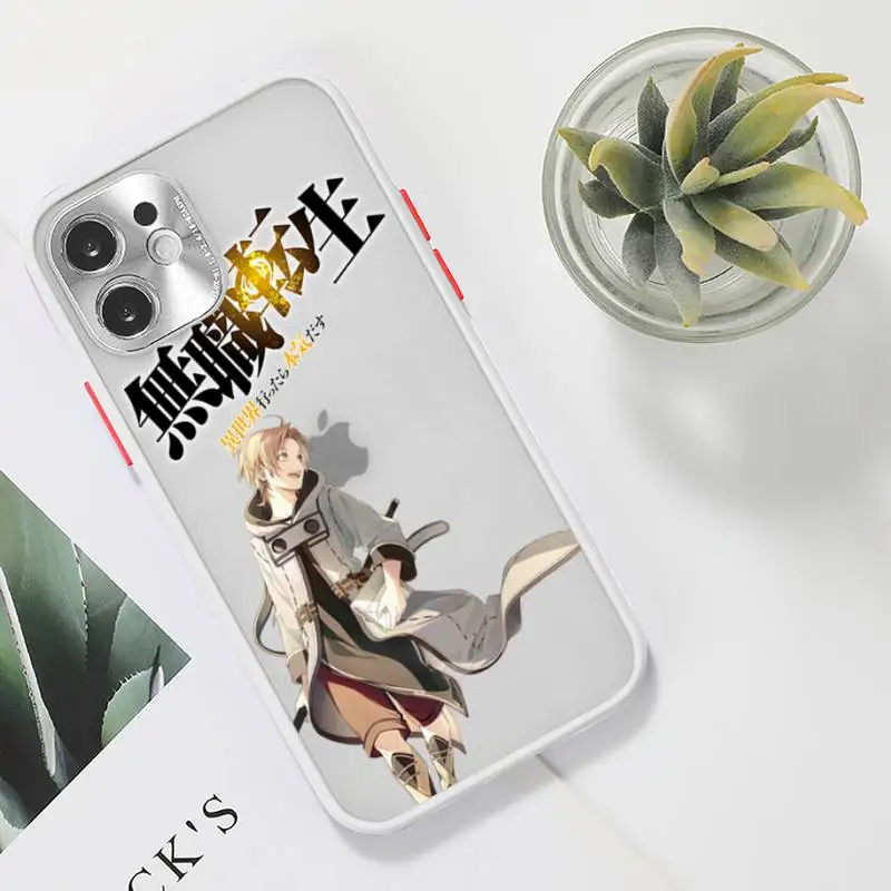 

Mushoku Tensei Jobless Reincarnation Phone Case For iPhone 12 11 Mini Pro XR XS Max 7 8 Plus X Matte transparent White Cover