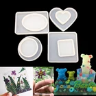 Popular8 стилей силиконовые геометрические пластины блюдо дисплей полимерная форма Изготовление ювелирных изделий держатель формы инструмент DIY ручной работы