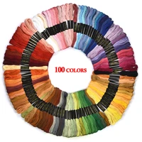 243650100pcs embroidery thread multicolor floss cross stitch kit rainbow embroidery diy threads crafts cotton sewing skein