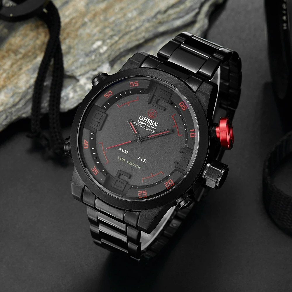 Спортивные наручные часы мужские водонепроницаемые. OHSEN ad2820. Часы OHSEN 2820. OHSEN цифровые кварцевые часы, пилотные армейские .... Часы OHSEN Али.