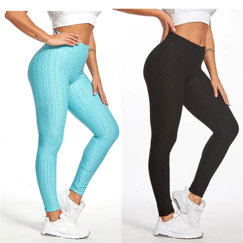 2 Pcs Push Up Yoga Leggings For Women Fitness High Waist Anti Cellulite Workout Black Leggings Energy Elastic Trousers Gym Pants