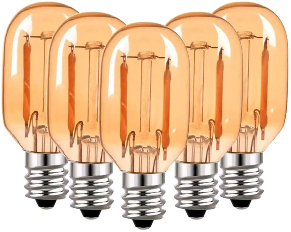 

GANRILAND T22 Tubular Lamp Amber Glass Edison LED Filament Night Bulb 1W 2200K E12 E14 Base Decorative Pendant Lighting Dimmable