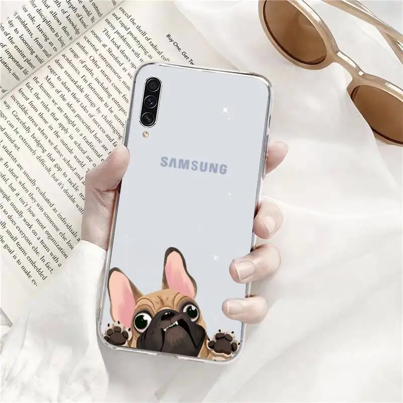 

cute funny cartoon dog Phone Case Transparent for Samsung s9 s10 s20 Huawei honor P20 P30 P40 xiaomi note mi 8 9 pro lite plus