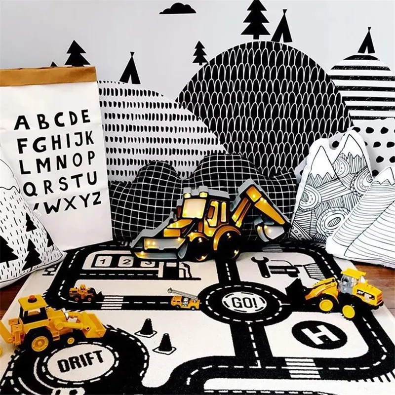 Лидер продаж детский игровой коврик мягкие коврики для ползания автомобильная