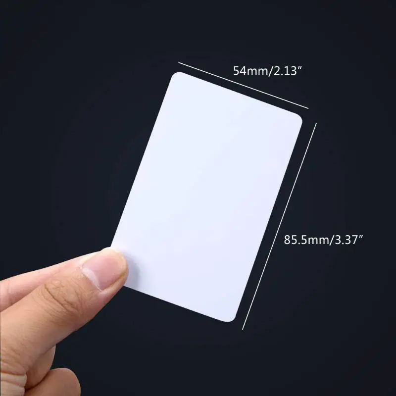 

13MC 100Pcs Premium White Blank Inkjet PVC ID Cards White Plastic Double Sided Printing DIY ID Badge Cards