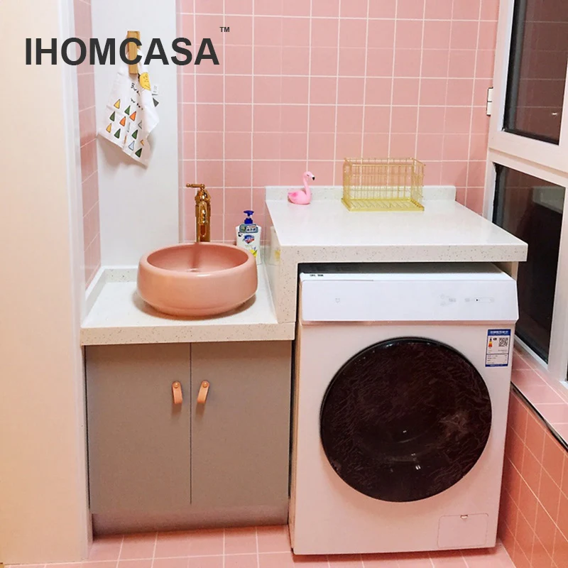 IHOMCASA розовая воловья кожа ручка мебельный ящик детская комната дверная кухонный
