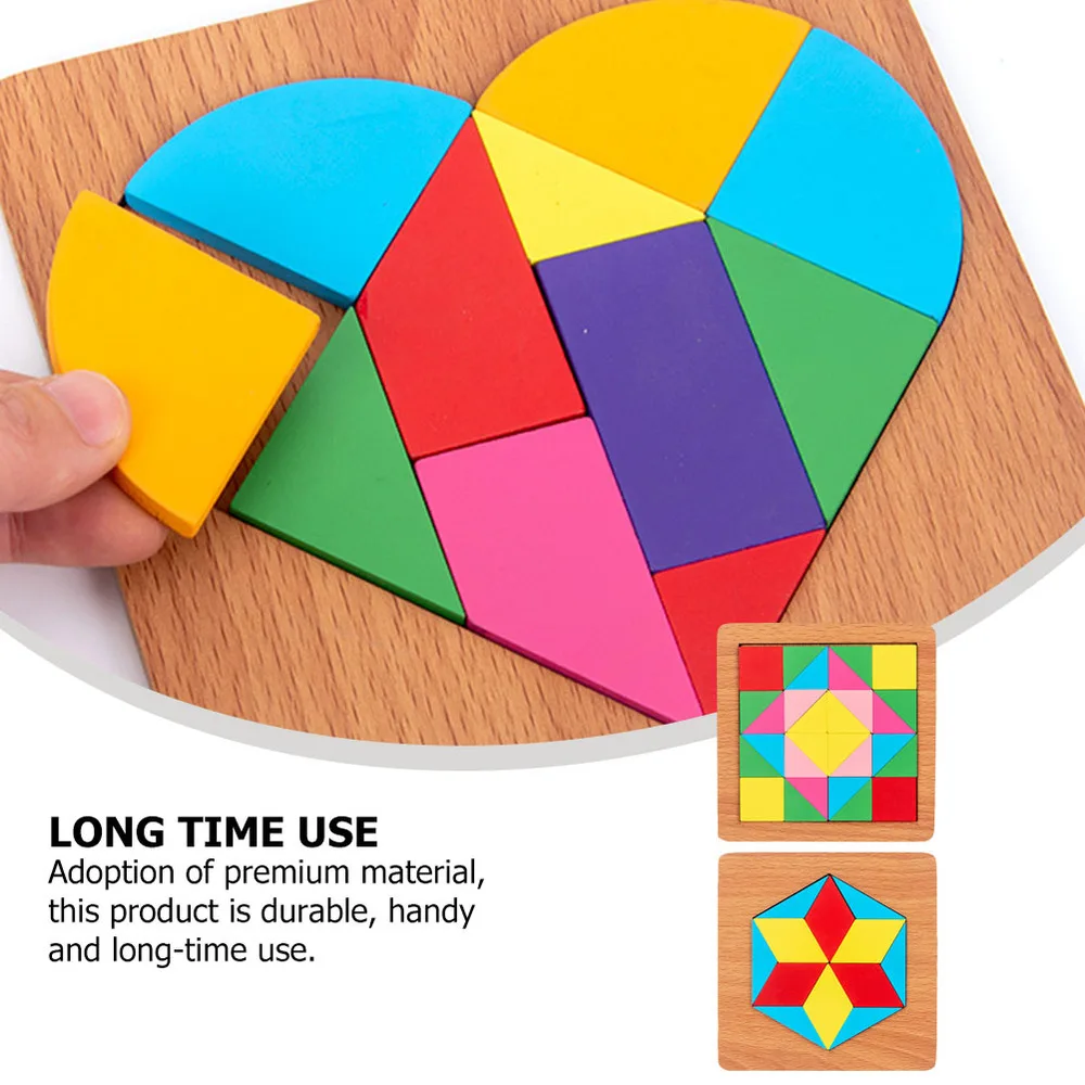 

2pcs Wooden Jigsaw Cognitive Early Education Puzzle (Random Style)