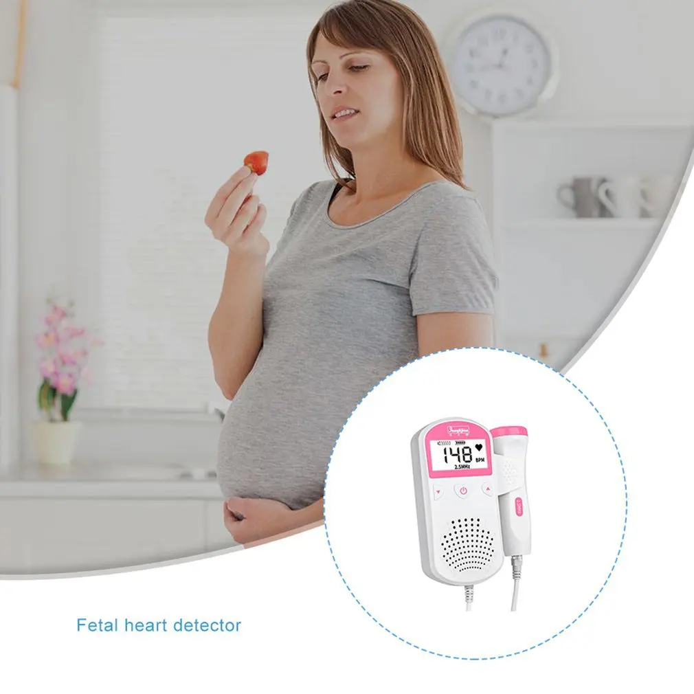 

Fetal Doppler 2.5M Prenatal Baby Heart Rate Detector Household Sonar Doppler Stethoscope Pregnant Women Doppler Fetal Monitor