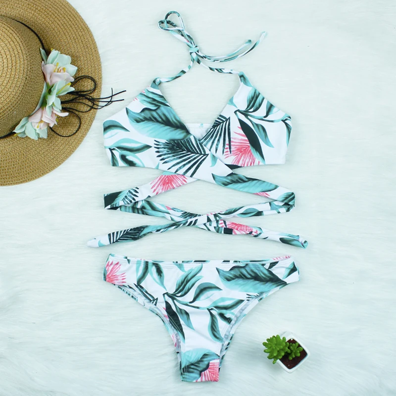 

С низкой талией сексуальный облегающий бикини, с рисунком, купальник купальные костюмы в цветочном стиле для женщин; Большие размеры компле...