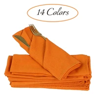 6 pack table napkins cloth kitchen tea yellow orange color towel for wedding 18 x 12 inches durable reusable for family dinners