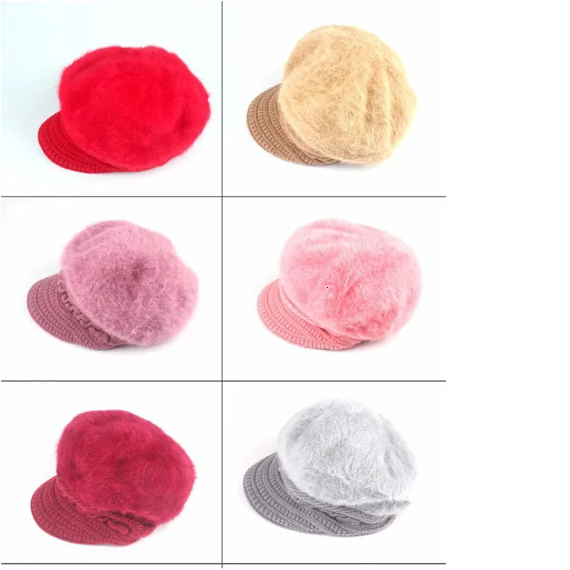 Кролика шерстяной берет с толстым плюшем мужская шляпа на открытом воздухе сезон