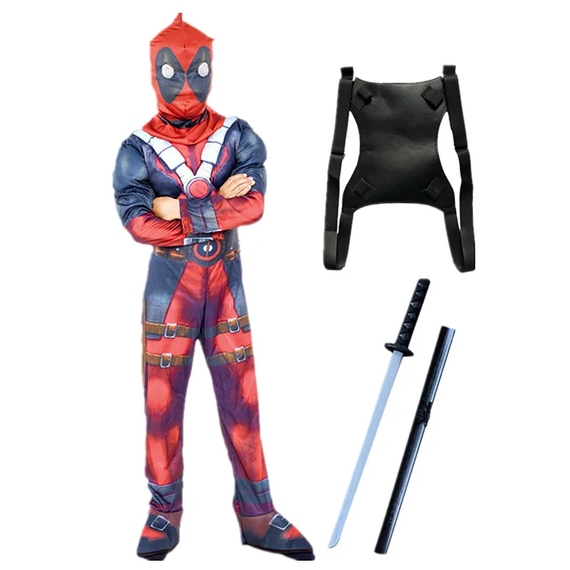 Детский костюм супергероя Мстители Дэдпул реквизит карнавальное оружие для