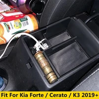 center console armrest storage organizer organizer tray for kia forte cerato k3 2019 2022 black plastic accessories