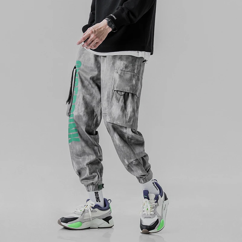 2019 Новые хип-хоп мужские штаны с большим шаговым швом шаровары эластичной талией