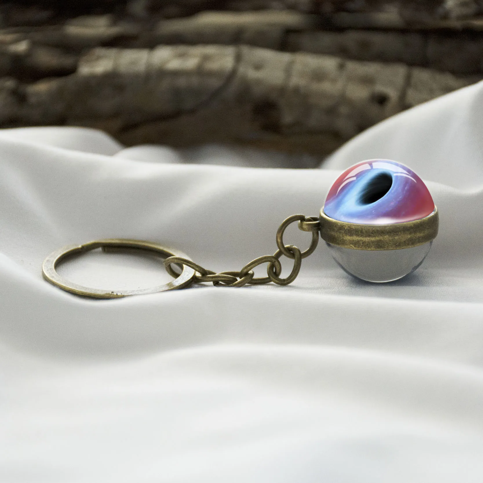 Галактика Туманность Вселенная мода автомобиль брелок Мода Двусторонняя Стекло