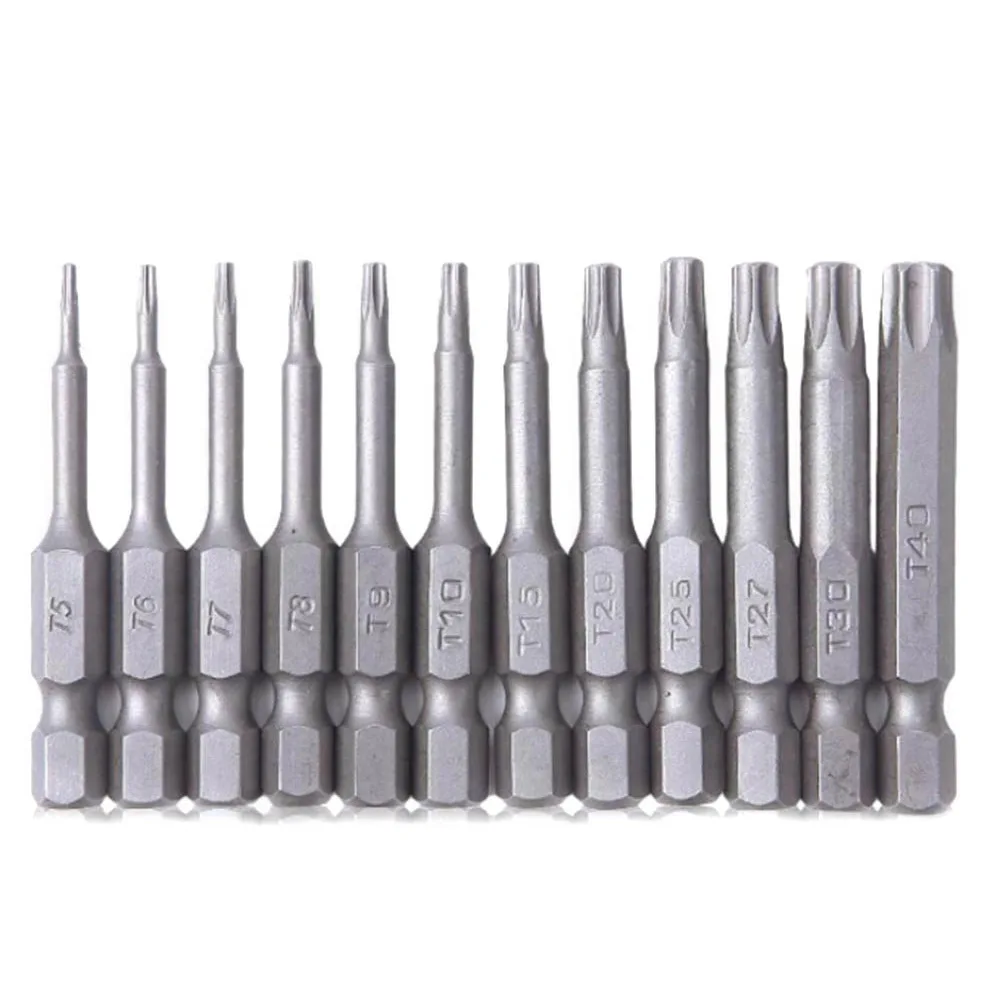 12 шт. набор защитных бит отвертка сверло шестигранная торкс плоская головка 1/4 &quot