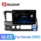 Автомобильный радиоприемник ISUDAR V72 Android 10 QLED для CivicHonda 2006-2009 2012 GPS 4G Авторадио мультимедийная система стерео 2 Din Carplay