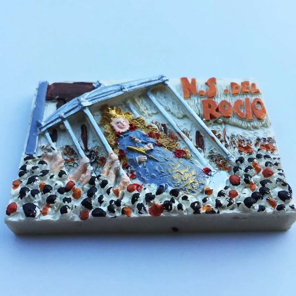 BABELEM высокое качество ручной работы Испания Virgen del Rocio 3D магниты на холодильник