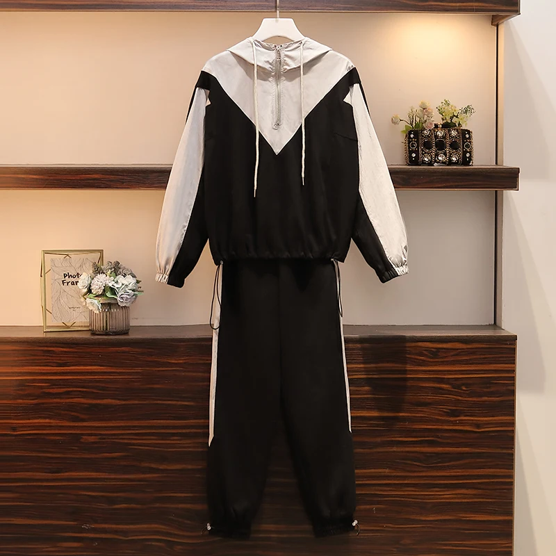 Зимний комплект женская одежда новинка 2019 черный топ и штаны два предмета наряды