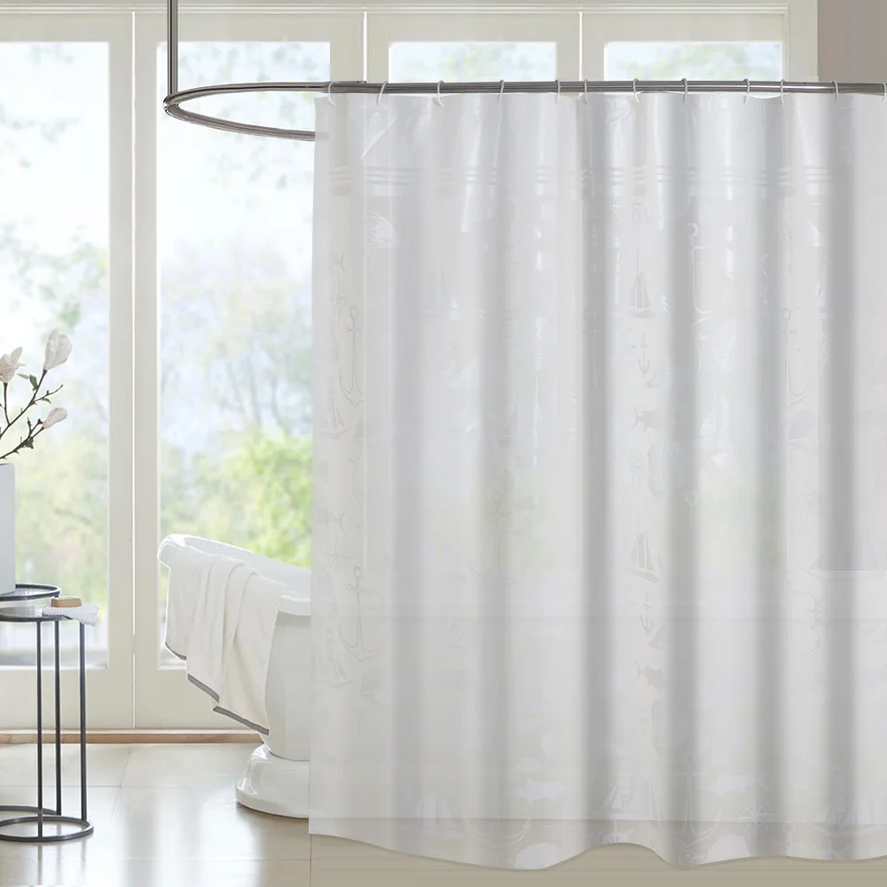 

Light Luxury Geometric Printing Shower Curtain Bathroom Shower Bathroom curtain Waterproof Household Partition Curtain Bathroom