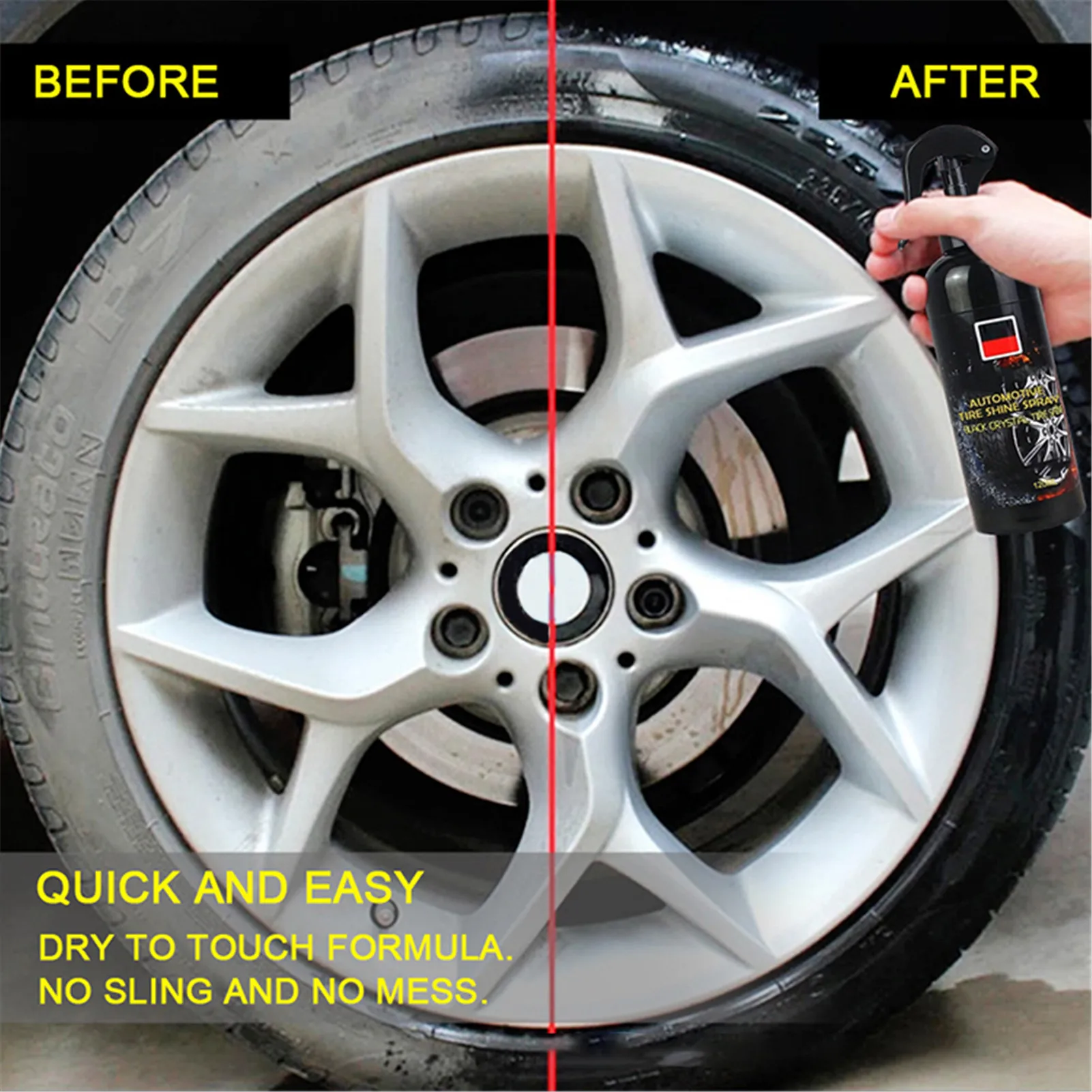 Блеск для автомобильных шин блеск остекление сохраняет шину черная резина