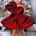 Детское танцевальное платье с блестками и бисером, платье принцессы в стиле 