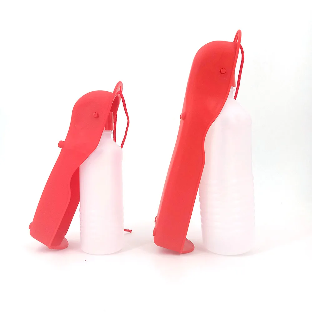 Кормушка пластиковая для собак бутылка с миской 250/500 мл | Дом и сад