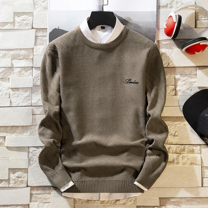 2019 New Autumn Winter Men's Christmas Sweater Round Neck Thick Warm Casual Slim Fit Brand Knitted Pullovers | Мужская одежда