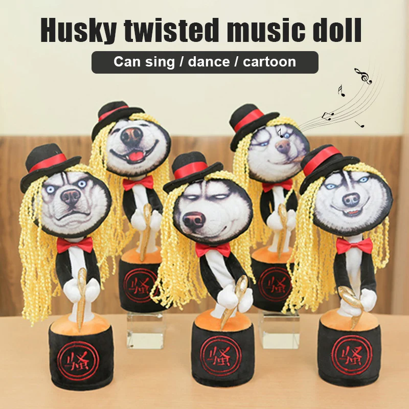 

2020 Husky Enchanting Sun Flower Plush Toy Sing and Dance Doll Twist The Music Doll For Kids Children Toy