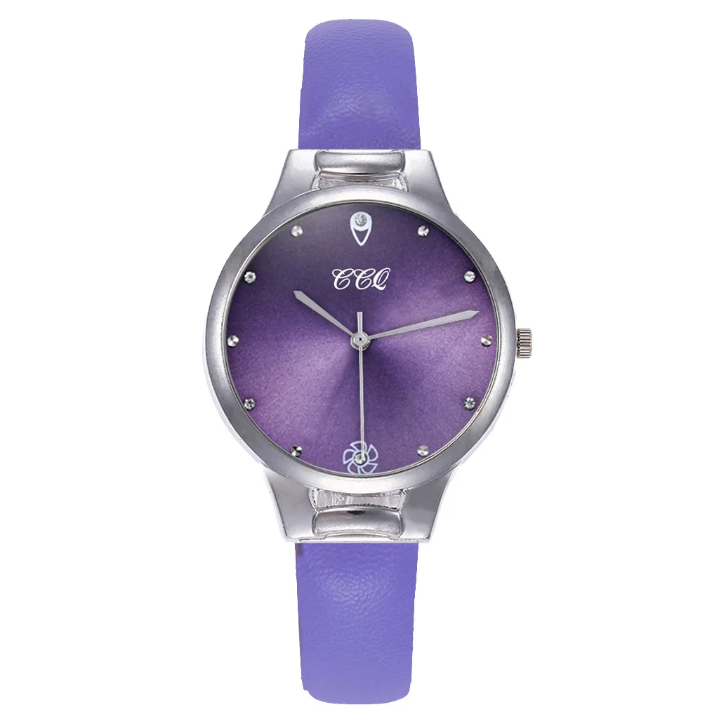 

New Fashion Watch Fashion Scale Point Rhinestone Leather Strap Ladies High-end Watch Casual Simple Ladies Quartz Watch