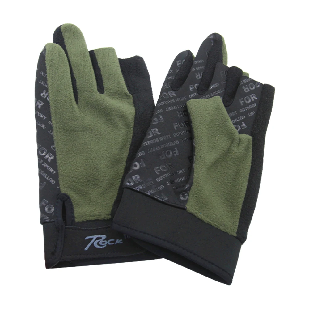 Зимние рыболовные перчатки BASSKING с открытыми пальцами Нескользящие гелевые