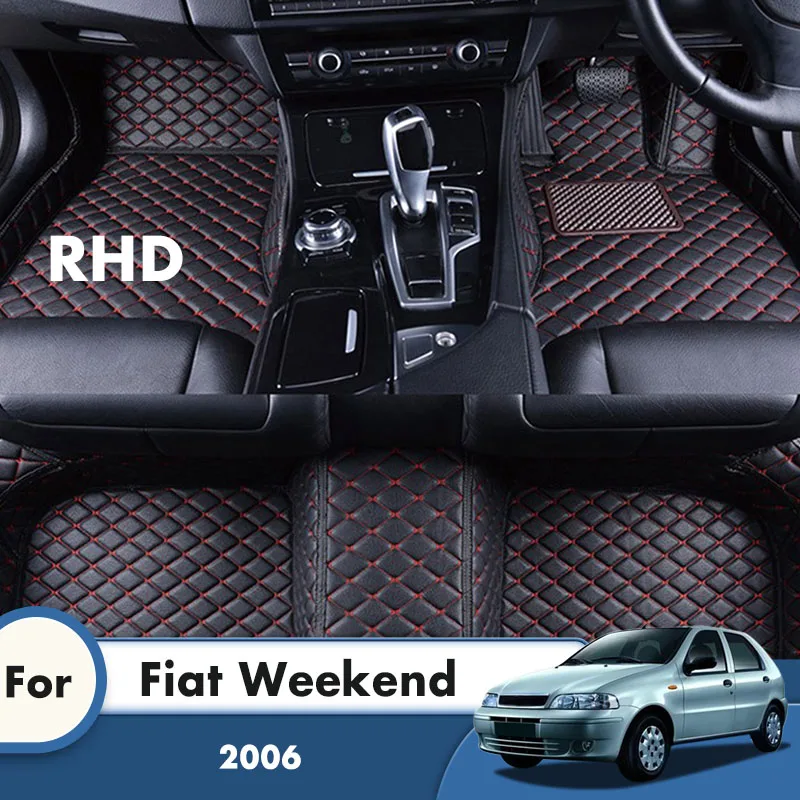 

Автомобильные коврики RHD для Fiat уик-энд 2006, водонепроницаемые коврики, коврики для стайлинга автомобиля на заказ, накладки на ножки, автомоб...