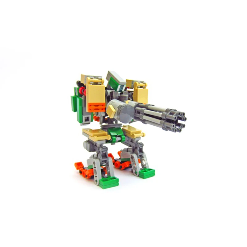 

MOC Creative Bastion Vanguard Morphing Robot Building Blocks Kit Gatling Machine Destroyer Arms Idea Game Toys For Kids Gift