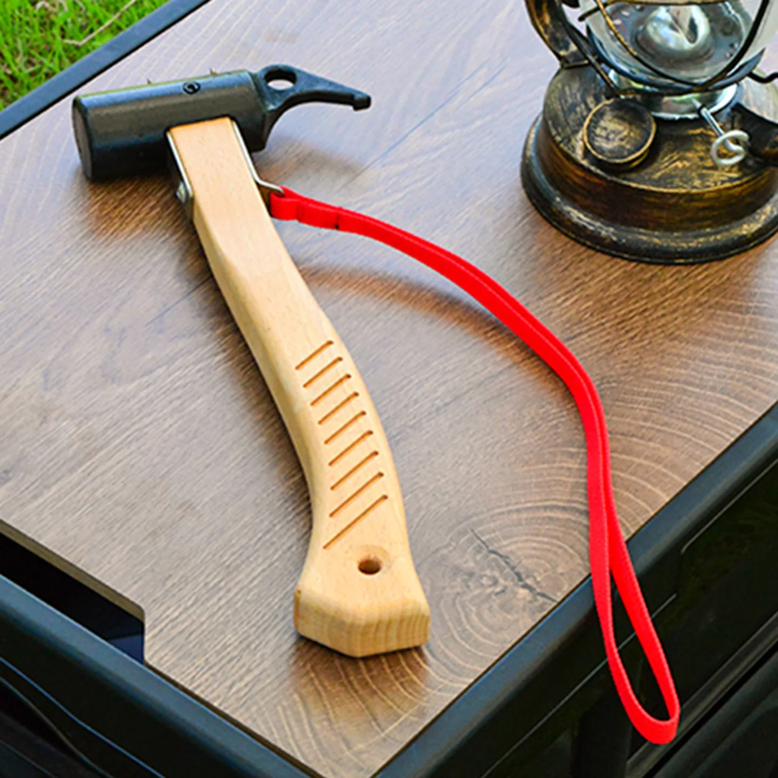 

Outdoor Camping Tent Hammer Mallet, Multi-Functional Iron Hammer with Tent Stake Remover for Hiking Tent, Ground Hook Hammer